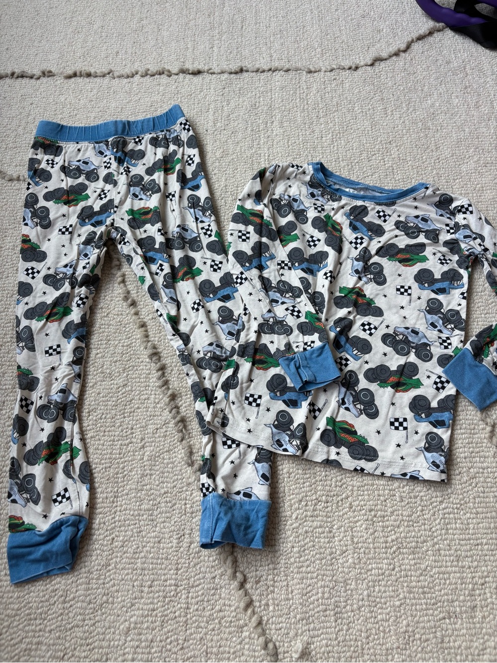 Little One Shop | Monster Truck Kids Pajama Set - GUC